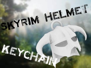 skyrim keychain keychains helmet key chain video games 3d print model - Mito3D