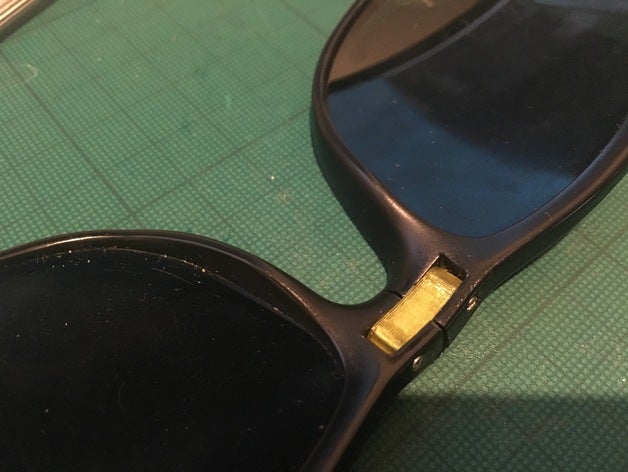ray ban óculos de sol dobráveis correcção hipster rayban 3D print model - Mito3D