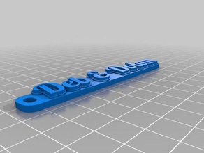 deb dolan Anahtarlık özelleştirilmiş 3d print model - Mito3D