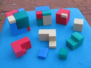 cube Dissektion puzzle Rätsel openscad 3d print model - Mito3D