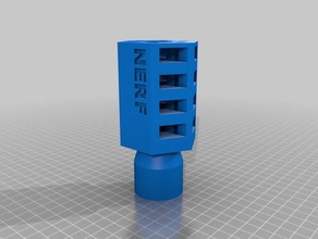 nerf muzzle break toy game accessories nerfbarrel nerfgun 3d print model - Mito3D