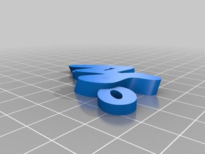 104 sky Schlüsselanhänger angepasst 3d print model - Mito3D
