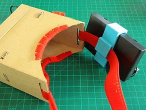 fpv cardboard headset gogglesbeancopter rc vehicles fablab fab lab fpv250 camera goggles google mount lcd holder screen microquad microquads quadcopter 3d print model - Mito3D