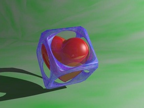 cuore perso la libertà i giocattoli giochi box giroscopio cuori imprigionare amore 3d print model - Mito3D
