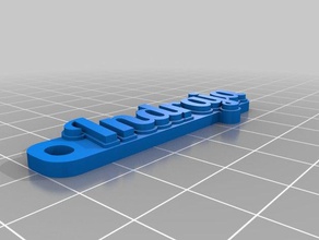 indo de várias linhas tag porta-chaves chaveiros personalizado 3d print model - Mito3D