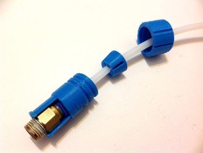bowden adapter 3d printer parts 175mm filament extruder clamp connector ptfe tube push fit 3d print model - Mito3D