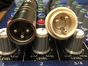 91-mc3m macho conector de microfone áudio 3d print model - Mito3D
