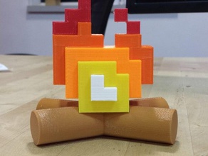 bitcamp fire signs logos 3d print model - Mito3D