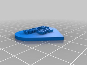 my customized heart message 3d print model - Mito3D