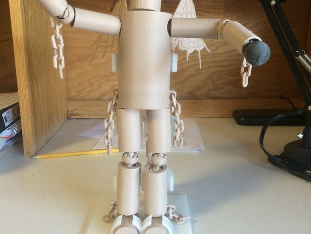 mokujin action-Figur stehen - Spielzeug Spiele artikuliert dummy fighter die Gelenke tekken video-Spiel Holz 3D print model - Mito3D
