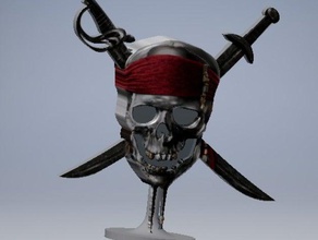 cranio spade dei pirati caraibi giocattolo gioco accessori 3d print model - Mito3D