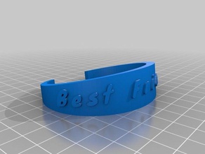emboss bracelets customized 3d print model - Mito3D