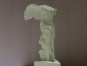 winged victory samothrace low poly simplified sculptures statue 3d print model - Mito3D