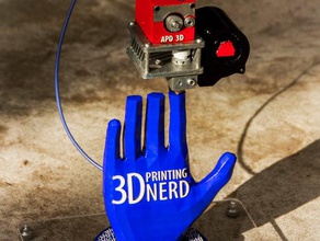 La impresión en 3d nerd de alta cinco logotipo signos logotipos 3dprintingnerd pyro diseño mano joeltelling la vida 3d print model - Mito3D