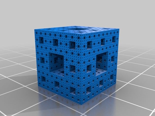 menger süngeri matematik 3D print model - Mito3D