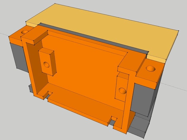 servo çerçeve ds 3288 mg dikey monte edin rc araç graupner servorahmen tepsi 3D print model - Mito3D