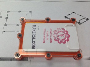 makersl in acrilico tagliato al laser 3d stampato business card holder office 3dprintable taglio 3d print model - Mito3D