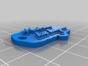 hugi llavero llaveros personalizado 3d print model - Mito3D