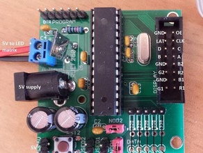 atmega328p hub75 16x32 matriz driver de vídeo eletrônica 32 x 16 arduino o uno atmega328p-pu diodo emissor luz led matrix painel 3d print model - Mito3D