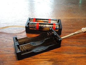 battery box 2 aa cells electronics batteries holder akku 3d print model - Mito3D