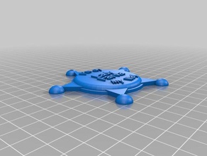 il mio personalizzato distintivo di sceriffo più v2-4 puntelli 3d print model - Mito3D