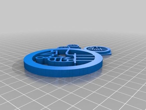hellboy bprd logo collar anillos de oído hebilla accesorios aretes 3d print model - Mito3D
