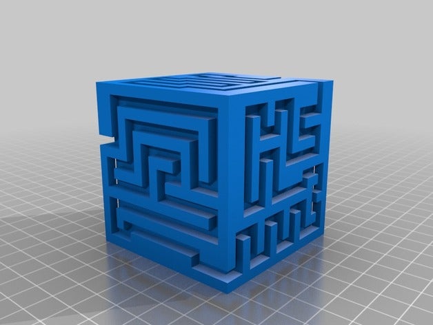 labyrinth cube sculptures box calibration puzzle 3D print model - Mito3D