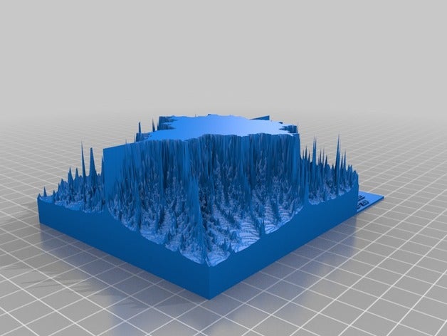 mandelbrot 21 Nisan 2016 zoom 4 kenar denir ayarlayın matematik sanat 3d fractal 3D print model - Mito3D