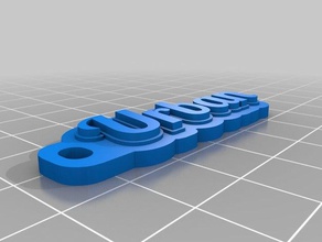 urban Schlüsselanhänger angepasst 3d print model - Mito3D