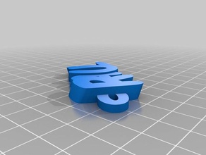 01 personnalisé iamburnys v2text nom trousseau de clé porte-clés 3d print model - Mito3D