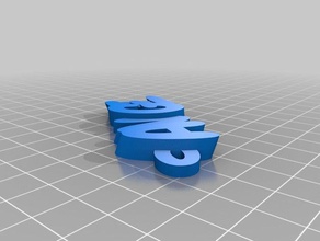 02 personnalisé iamburnys v2text nom trousseau de clé porte-clés 3d print model - Mito3D