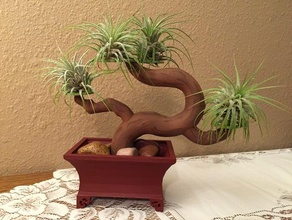 uma árvore bonsai pote decoração fábrica de ar centrais planta plantio a da casa plantador vitoriano vitoriana 3d print model - Mito3D