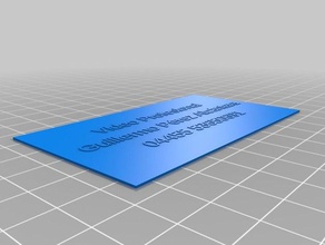 tarjeta personal de la oficina personalizado 3d print model - Mito3D