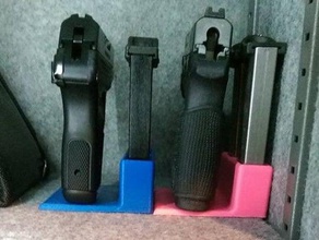 pistola revista de soporte titular deporte al aire libre pie 3d print model - Mito3D