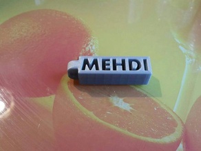 porte clefs pr&eacutenom mehdi porte-clés 3d print model - Mito3D