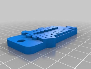 justine clef chaveiros personalizado 3d print model - Mito3D