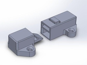 latch lock chest sliding door household 3d print model - Mito3D