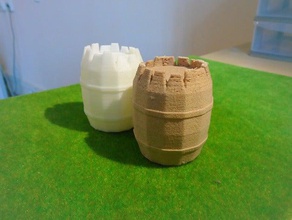 simple barrel props plywood 3d print model - Mito3D