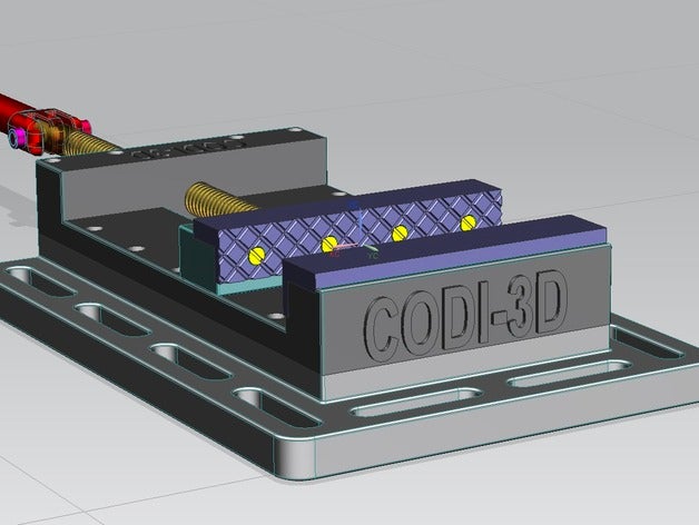 fresa cnc tezgah mengene vers2 değirmen başına morsa da banco makine araçlar codi-3d codi3d stebo 3D print model - Mito3D