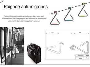 poign&eacutee anti-microbes individuelle accessoires 3d print model - Mito3D