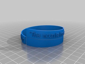 mountains calling spiral poem bracelet mark 2 art customized 3d print model - Mito3D