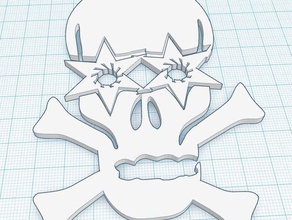 skull flat signs logos 3d print model - Mito3D