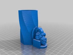 persons head chair attached pencil holder 3d printing 3d print model - Mito3D