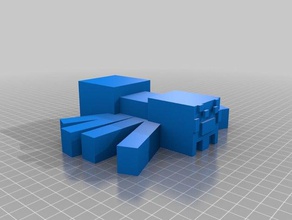 minecraft aranha 3d impressão não advetising printable coisa 3d print model - Mito3D