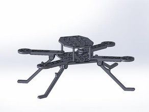 quadcopter çerçeve rc araç harika desteğiyle şok emme 3d print model - Mito3D