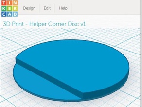 helper snap-off disks prevent corner warping parts 3d print model - Mito3D
