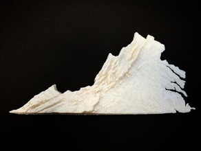 virginia topographic map learning state topography 3d print model - Mito3D