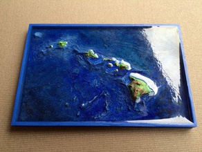 Hawaii-Inseln Meeresboden Skulpturen der nasa Topographie Vulkan 3d print model - Mito3D