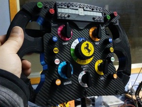 f1 ferrari steering wheel 2016 version osw thrustmaster base compatible video games simracing Thrustmaster Ferrari 3d print model - Mito3D