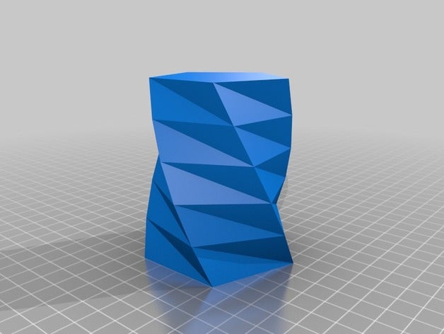 mon personnalisés tordu polygone vase les conteneurs 3D print model - Mito3D